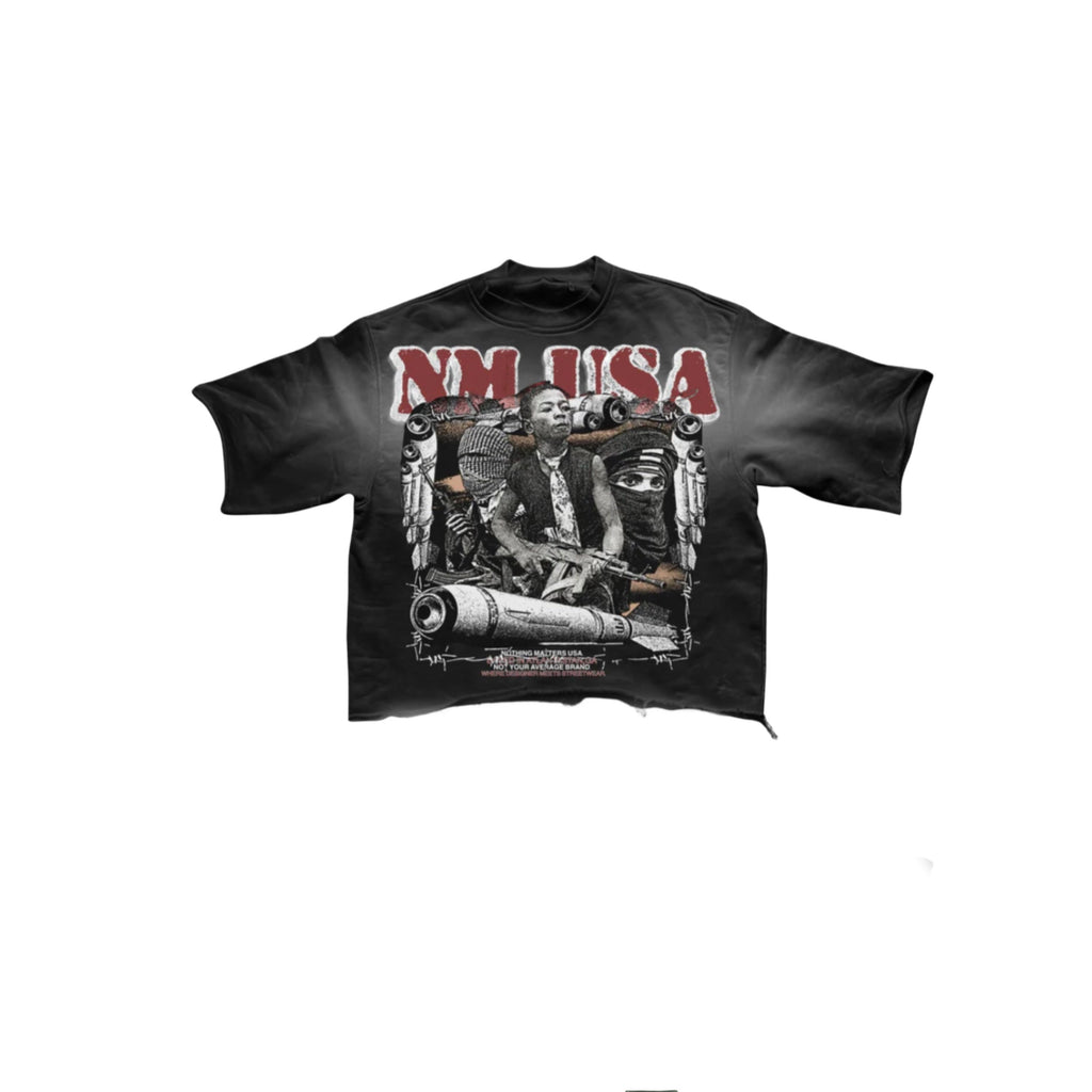 N*M Black “Boy Vs World” V3 Crewneck