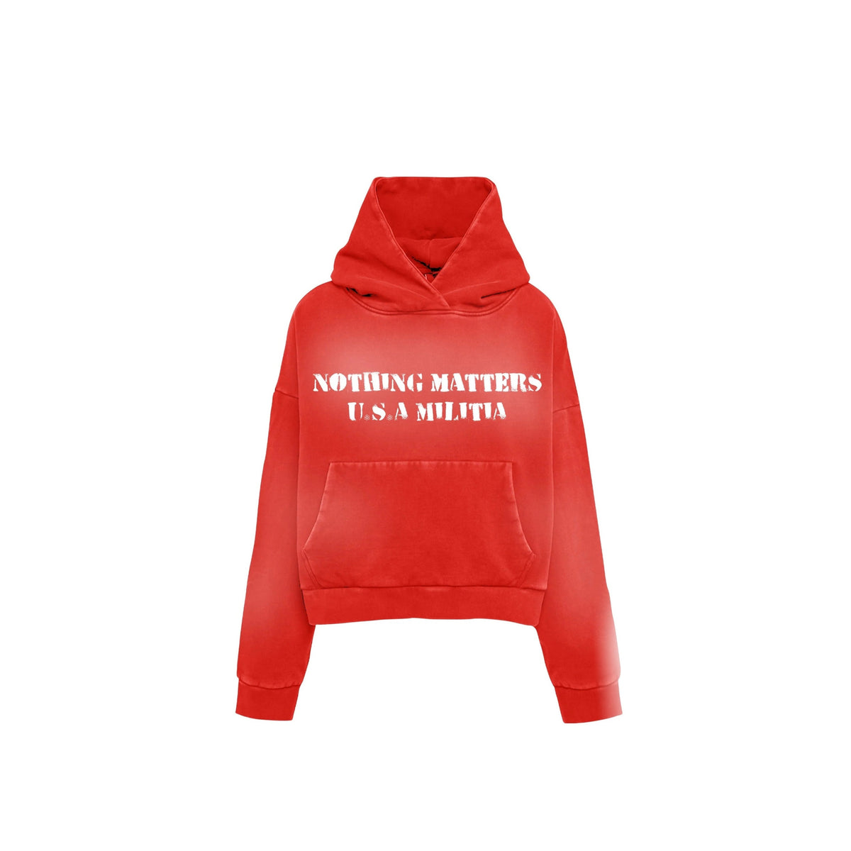 N*M Red Militia Logo Hoodie