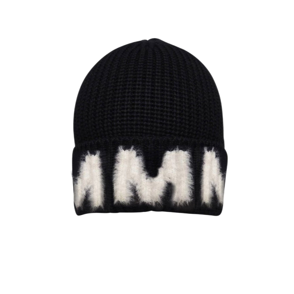 N*M Mohair Black Wool Beanie